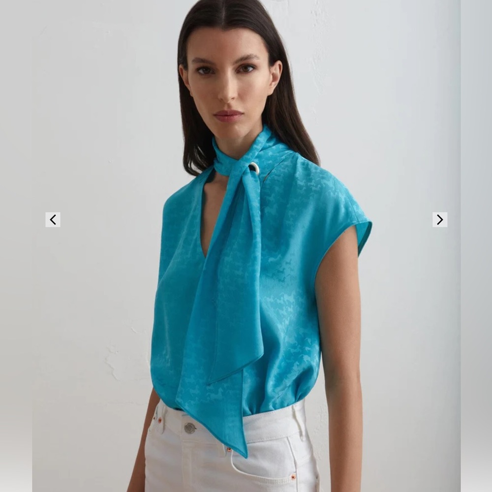 JUDITH & CHARLES Neck Scarf Blouse